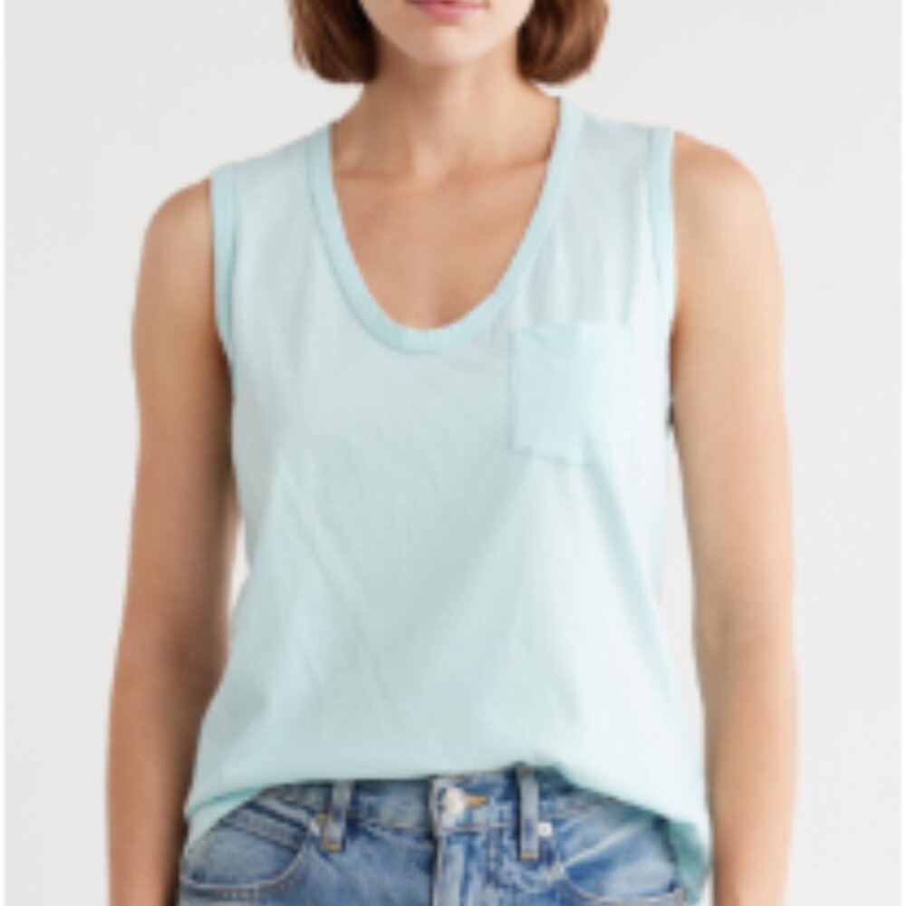 James Perse V-Neck Cotton Tank TAFFY, Size 1, 2 4